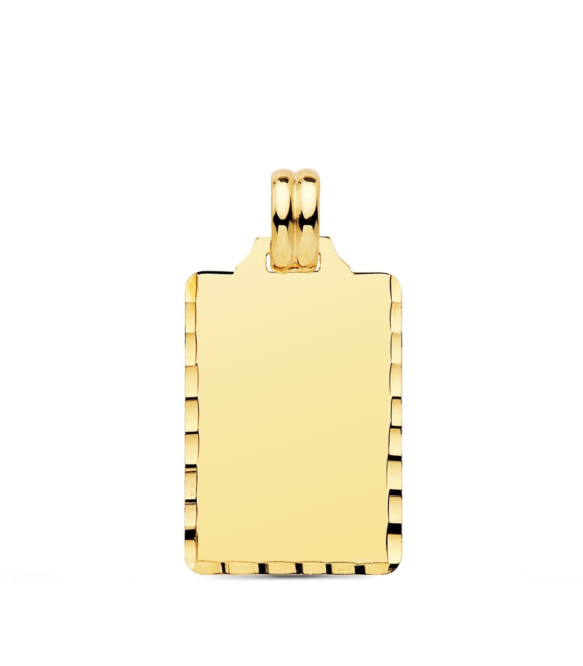 Chapa tallada placa oro 18 KILATES joya personalizada grabado fotografias