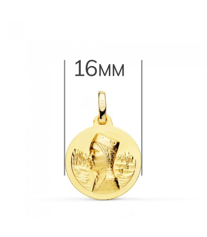 Medalla Virgen de Montserrat 18 Ktes 16 mm joya personalizada medalla religiosa católica grabado