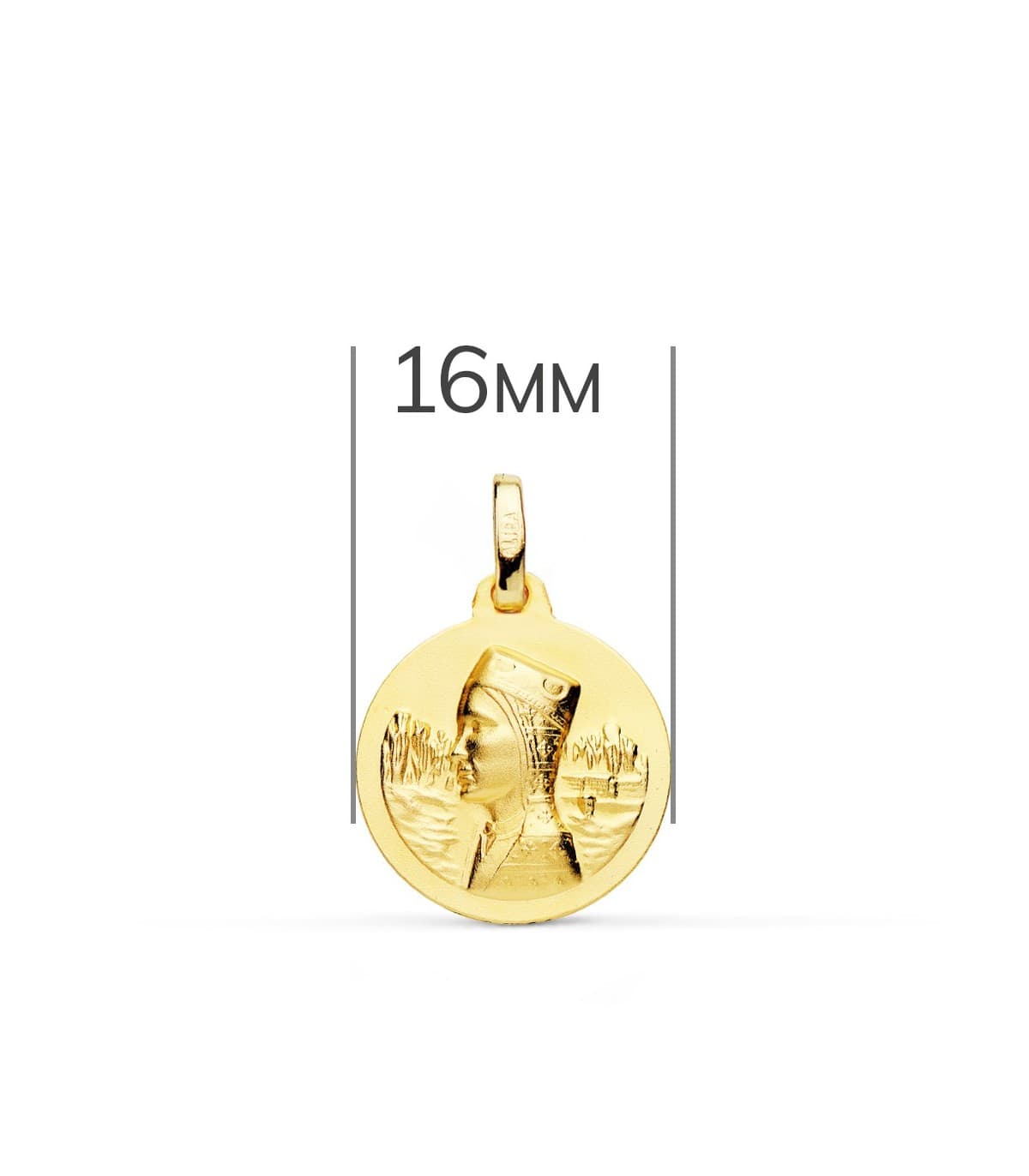 Medalla Virgen de Montserrat 18 Ktes 16 mm joya personalizada medalla religiosa católica grabado