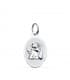Médaille Ange de Raphael Or Blanc 9k 17 mm Ovale