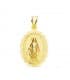 Médaille de baptême religieuse avec Vierge Marie, en or 750 - Médaille miraculeuse, 25 x 18 mm