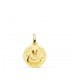 Medaglia San Benedetto oro 18kt 14mm satinata, medaglia sacra cattolica antica.