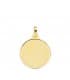 Ciondolo targhetta tonda oro 18kt 18 mm