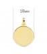 Médaille Ronde Or 18K 18mm Biseauté | Bijou personnalisable