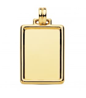 Chapa tallada placa oro 18 kilates colgante personalizado