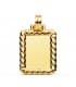 Plaque pendentif rectangulaire Or Jaune 18K 28 mm