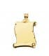 Colgante pergamino oro amarillo 18 kilates 26mm Joya personalizada grabado chapa
