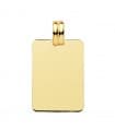 Pendentif Plaque Or Lisse 18K 24 mm