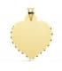 Chapa Colgante Corazón Oro 18K 28 mm placa personalizada grabado foto