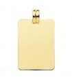 Pendentif plaque Lisse Or 18K 28 mm