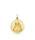 Medaglia Santa Lucia oro 18kt 18mm, patrona dei non vedenti, dei ciechi, degli oculisti e degli ottici