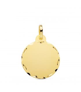 joya personalizable oro 18 ktes letras manuscritas grabado chapa placa colgante disco medalla