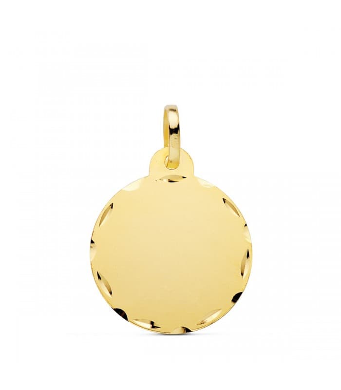 joya personalizable oro 18 ktes letras manuscritas grabado chapa placa colgante disco medalla