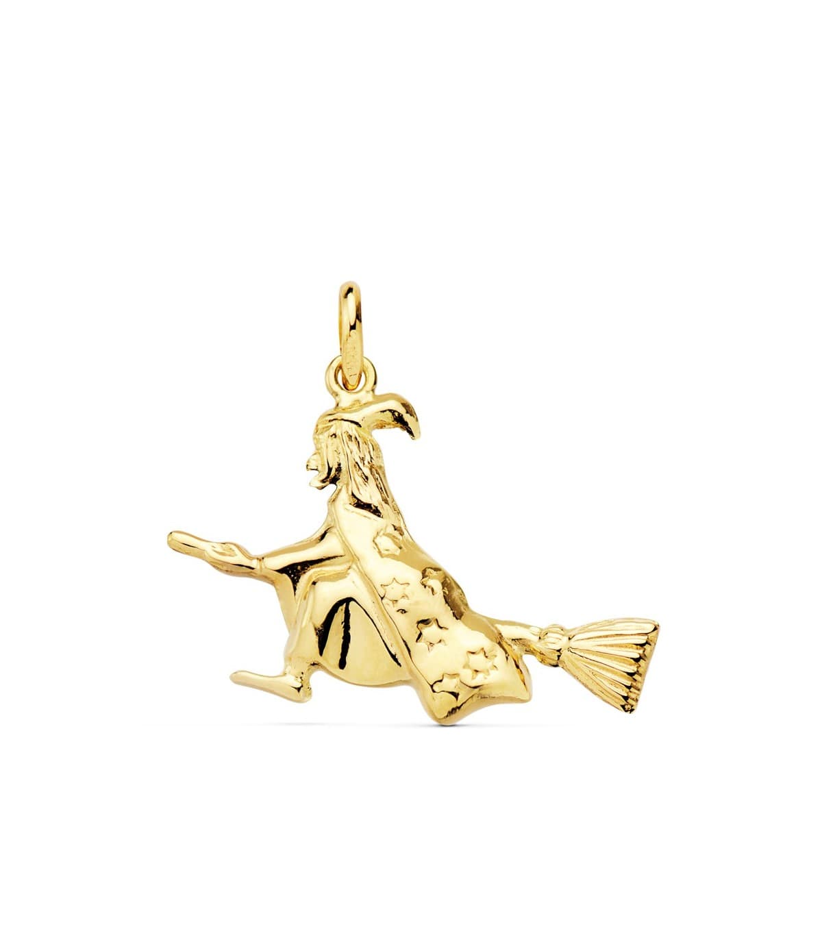 Pendentif Sorcière Or Jaune 18K 22mm