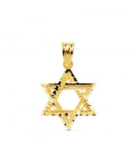 Colgante Estrella de David Oro Amarillo 18k