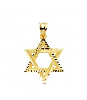 Colgante Estrella de David Oro Amarillo 18k 20mm