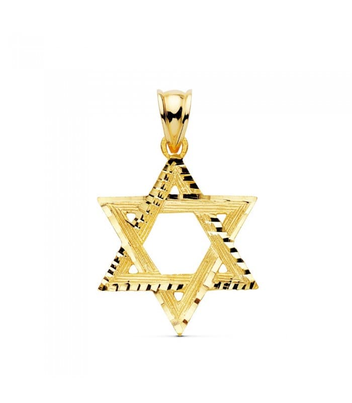 Colgante Estrella de David Oro Amarillo 18k 20mm
