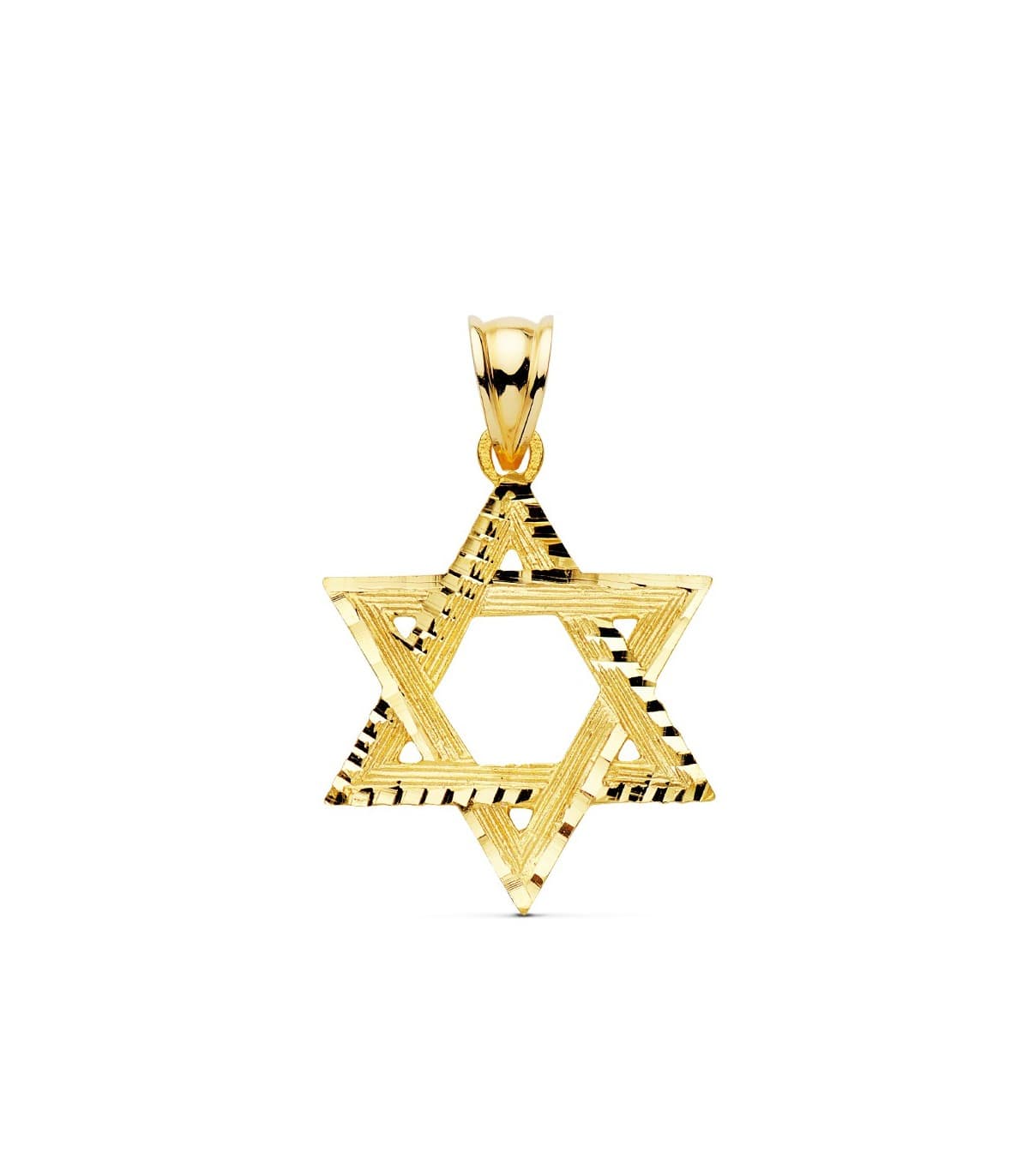 Colgante Estrella de David Oro Amarillo 18k 20mm