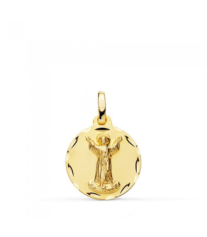 Medalla religiosa Divino Niño Jesús Oro 18k 16 mm joya bebé bautizo