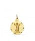 Medalla religiosa Divino Niño Jesús Oro 18k 18 mm joya bebe personalizada grabado bautizo nacimiento nombre