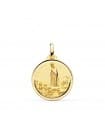Medalla Virgen de Fátima Oro 18K 18mm Bisel