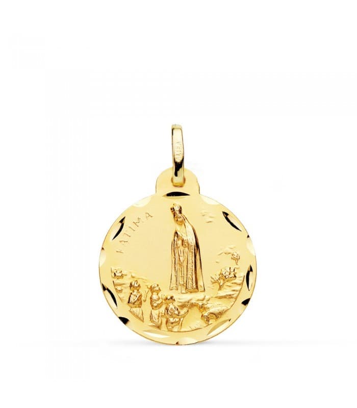 Médaille Vierge de Fatima Or 18 K 16 mm