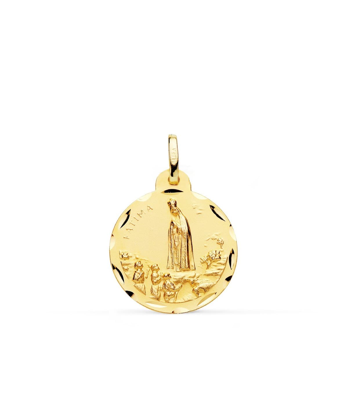 Médaille Vierge de Fatima Or 18 K 16 mm