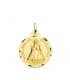 Colgante Medalla Virgen Covadonga Oro Amarillo 18K 22 mm joya personalizada grabado inscripcion