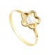 Sortija niña 1ª Comunión Chloe Oro 18K Flor conjunto joyas juego anillo moderno perla barato