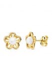 Boucles d'oreilles fille Communion Chloe Or 18K Fleur
