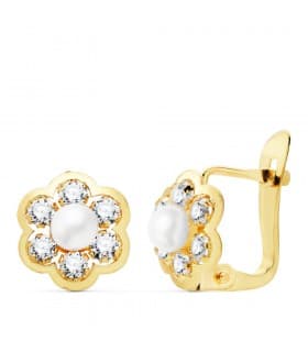 Boucles d'oreilles Enfant Camila Or 18K Perle