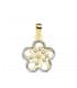 Pendentif Femme Flori Or Bicolore 18K 13 MM