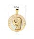 Médaille Communion Or 18K Vierge Nacre Étoiles