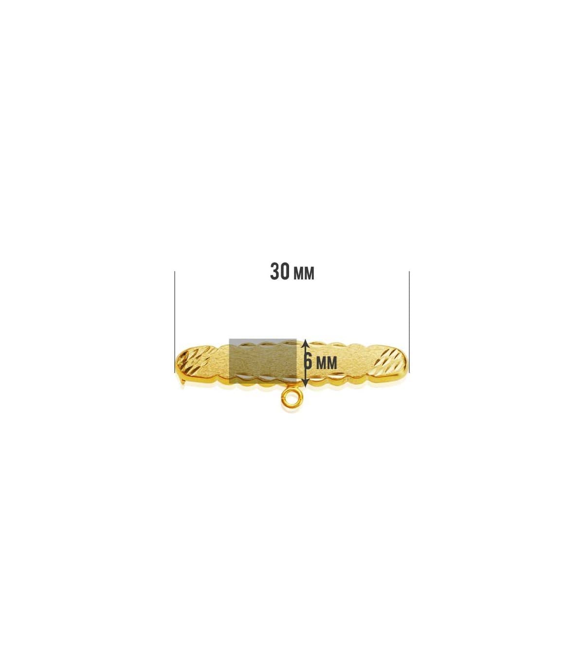 Alfiler oro  18 ktes nube