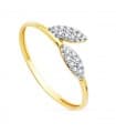 Anillo mujer Oro Bicolor 18K Leaf