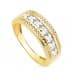 Sortija mujer Oro Amarillo 18K Ruth anillo bandas gemas circonitas