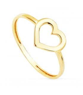 Anello con Cuore traforato 9 mm - Anelli da donna per San Valentino, modello Lucy