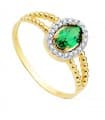 Anello donna Due ori 18kt Orione Smeraldo