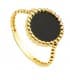 Anillo mujer Oro Amarillo 18K Black Caviar Dot sortija piedra color onix