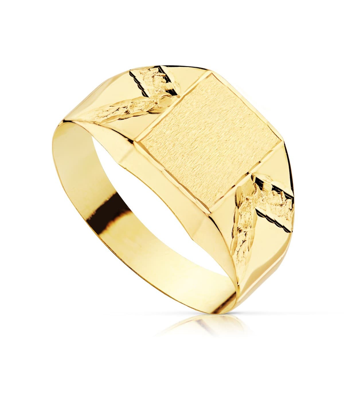 Sello cadete Zeus Oro Amarillo 18K anillo comunión niño joya personalizable grabado
