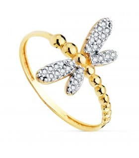 Bague femme Dragon-fly Or Jaune 18K