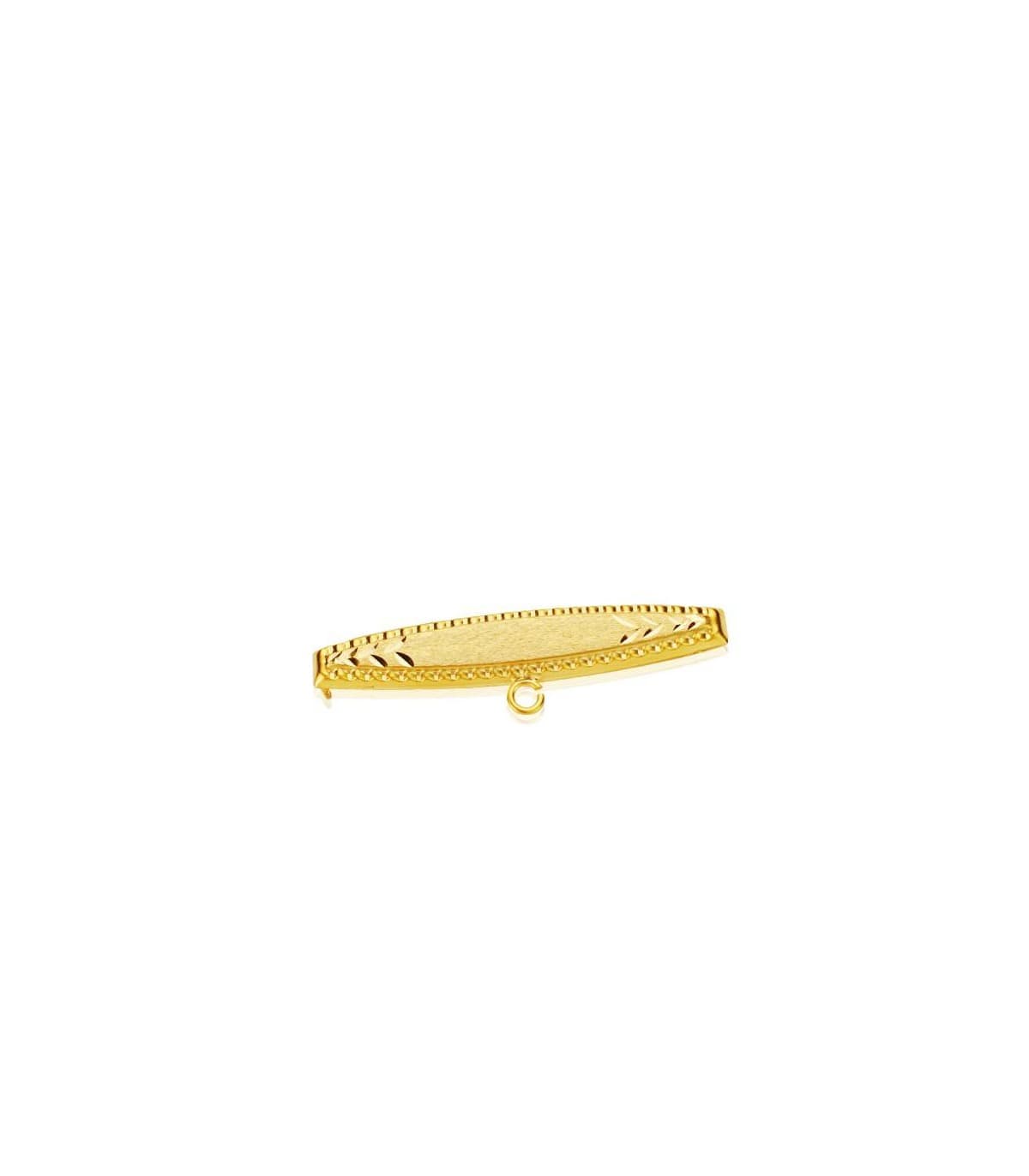 Alfiler oro  18 ktes hoja barroco
