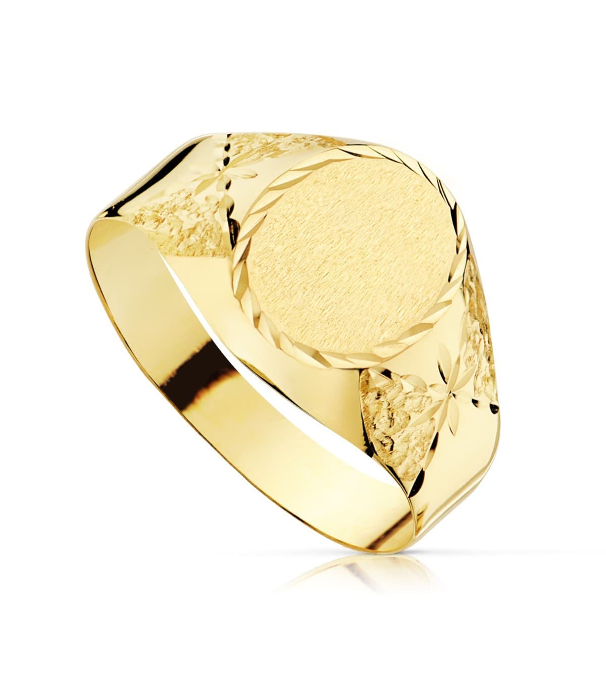 Sello cadete Zenón Oro Amarillo 18K anillo niño comunion joya personalizada grabado