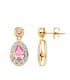 Ohrstecker Pink Zirkonia Tropfen – Ohrhänger 18K Gold | Damenschmuck - Hochzeit