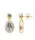 Boucles d'oreilles Nebraska Or Bicolor 18K Aigue-marine 18mm
