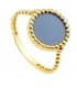 Anillo mujer Oro Amarillo 18K Dot sortija piedra azul claro color