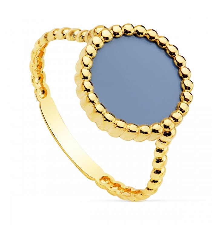 Bague femme Or Jaune 18K Blue Lake Dot