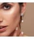 Pendientes de novia joyeria nupcial boda oro blanco 18 kilates perla cultivada elegantes vintage