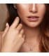 Clous d'oreilles or blanc Mercedes 7 mm 18 Carats  | Boucles d'oreilles puces zircones pour femme