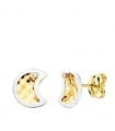 Ohrstecker 750er Gelb-/Weissgold Mond 21025